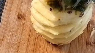 how i cut my pineapple asmr satisfying foodie fruits [upl. by Farnham]