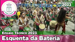 Mangueira  Esquenta da bateria no Setor 1  Ensaio Técnico  Samba ao vivo  ET23 [upl. by Afnin]