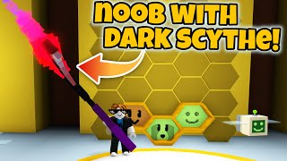 Noob With Dark Scythe Gets 50 Bees in 1 Hour Bee Swarm Simulator [upl. by Halverson]