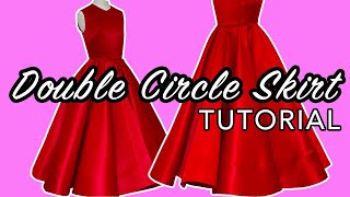 HOW TO MAKE A DOUBLE CIRCLE SKIRT  720 DEGREE CIRCLE SKIRT  LA MODÉLISTE [upl. by Ching]