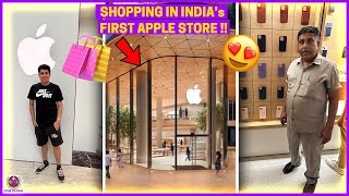 SHOPPING in INDIAS FIRST APPLE STORE  MAZA AAGAYA  😍🤩 [upl. by Heida637]