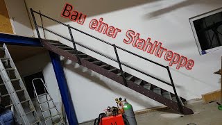 Stahltreppe bauen  Hallenbau  Teil 11  4K [upl. by Enajharas]