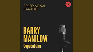 Copacabana Karaoke Version [upl. by Syst]