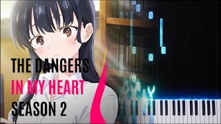 The Dangers in My Heart S2 OP  Boku wa 僕は  Atarayo MIDI  Sheets [upl. by Inaja]