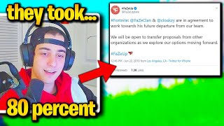 CLOAKZY REVEALS WHY LEFT FaZe CLAN TFUE CONTRACT  NEW ORG Fortnite [upl. by Elimay]