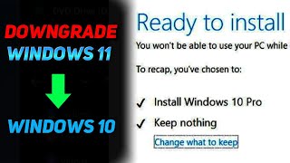 How to Downgrade Windows 11 to 10 Tutorial [upl. by Kcirreg]