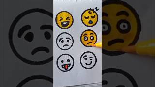 emoji drawing emojisatisfying artshortsfeed shortssubscribe viralshorts easydrawing smiley [upl. by Horter]