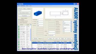 Program AlnorCAM  Zestawienia Produkcyjne Kanałów Prostokątnych [upl. by Nilrem]