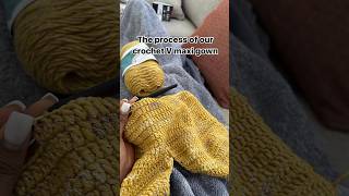 The stages of v neck crochet gown beginners crochetclothing crochetclothing handmade [upl. by Alphonse]