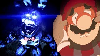 MARIOS HORROR NIGHTMARE AT FREDDY FAZBEARS PIZZA CONTINUES  MARIO IN ANIMATRONIC HORROR  Part 2 [upl. by Winser603]