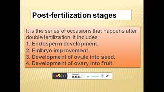 Reproduction in flowering plants post fertilization event [upl. by Enid]