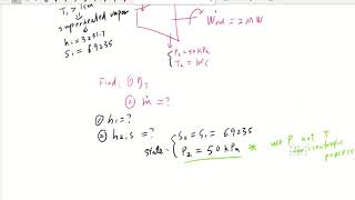 Isentropic Efficiency of Turbines Example [upl. by Ev]