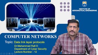 Data Link Layer Protocols by Dr Mahammad Rafi D [upl. by Ellinet571]