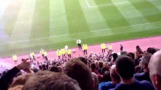 Burnley Fans Claret and Blue flares No Nay Never against Bastard Rovers Derby day atmosphere [upl. by Mezoff298]