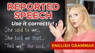 REPORTED SPEECH in English  Indirect Speech  Reported Speech  Direct Speech  Free PDF amp Quiz [upl. by Haididej]