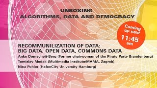 Recommunilization of Data Big Data Open Data Commons Data [upl. by Arihsat]