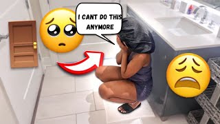 CRYING IN THE BATHROOM WITH THE DOOR LOCKED PRANK  Cute reaction [upl. by Atilrep]