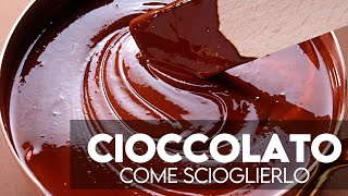 Come sciogliere il cioccolato in 3 modi a bagnomaria nel forno tradizionale e al microonde [upl. by Hobart405]