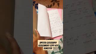 UPRTOU assignment copy geography 4th semester education uprtouprayagraj knowledgeispower [upl. by Akienom]