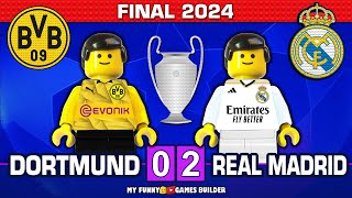 Champions League Final 2024 • Borussia Dortmund vs Real Madrid 02 🏆 Goals Highlights Lego Football [upl. by Wolliw]