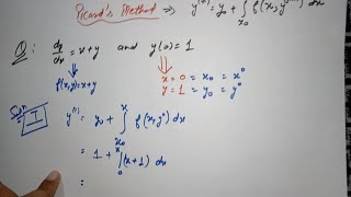 Picards method Numerical analysis  numerical solution of differential equation picards methodquot [upl. by Indyc]