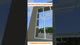 One Way Glass In Minecraft minecraft minecraftbuilds bemorr tutorials viralshorts best [upl. by Arteid253]