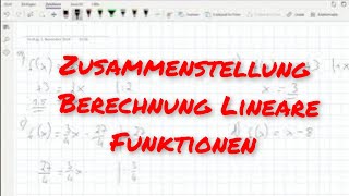 Zusammenstellung Lineare Funktionen [upl. by Enelyaj]