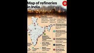 Refineries Of India refinerias map upsc [upl. by Aikam]