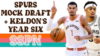 Spurs Final Mock Draft  Discussion  Keldon Johnson’s Year 6  SSPN Live [upl. by Pennie490]