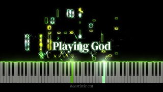 Playing God  Polyphia  piano tutorial  FREE SHEET [upl. by Annayram]