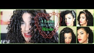 4 peinados faciles para el cabello rizado [upl. by Zehe]