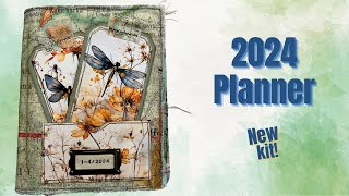 2024 Junk Journal Planner StepbyStepPlan with Me JanNew Digital Kit [upl. by Anayi926]