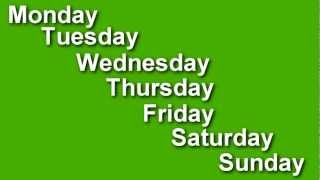 Learn The Days Of The Week In English  Speak English Learn English [upl. by Lemcke]