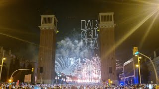 Barcelona New Year countdown 2024 [upl. by Learrsi829]