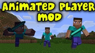 Minecraft Mods  Animated Player Mod Animations Of All Kinds 151 [upl. by Shanan92]