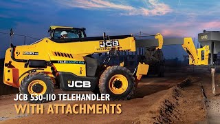 JCB 530110 Telehandler with Attachments  Airindo JCB [upl. by Eikcaj576]