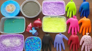 Slime Smoothie and Gloves  Izabela Stress Slime Mixing [upl. by Khichabia]