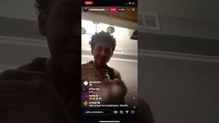 Yfg Fatso high asl on ig live with his newborn baby [upl. by Twedy]