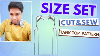 Size Set Cut amp Sewing Tank Top Pattern Making  Winda Cad Tutorial [upl. by Krilov565]