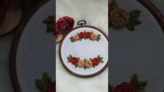 Embroidery flowers 🌸🪡 embroidery tutorial [upl. by Hornstein612]