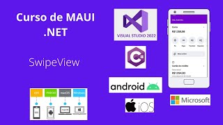 Curso de Maui Net  SwipeView  Maui Net C XAML  Criar Aplicativo Android e Ios [upl. by Halian]