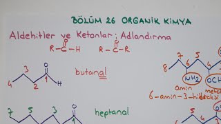 GENEL KİMYA 2Bölüm 26Organik KimyaAldehitler ve KetonlarAdlandırma [upl. by Ericksen]