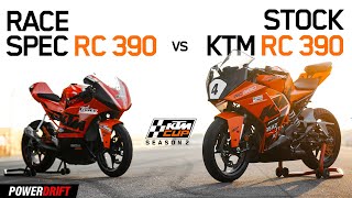 Can the stock KTM RC 390 beat a racespec RC 390 ftEmmanuel Jebraj  KTM Cup Season 2  PowerDrift [upl. by Aetnahs]