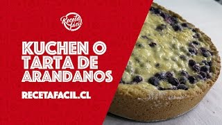 Receta fácil de kuchen o tarta de arándanos [upl. by Zebaj]