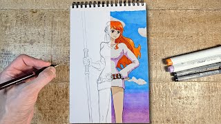 How to draw NAMI  One Piece [upl. by Cappello]