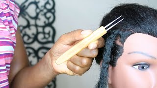 How to use DreadLock Interlocking Tool and Crochet Needles [upl. by Diley]