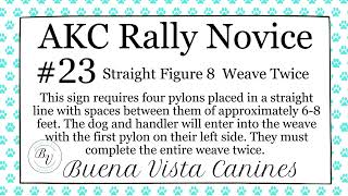 AKC Rally Novice 23 Straight Figure 8 Weave Twice [upl. by Roswald712]