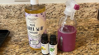 DIY Cleaning Spray  Castile Soap  Essential Oils [upl. by Adnanref]