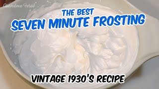 OldFashioned 7 Minute Frosting  Vintage 1930s Recipe  7 Minute Frosting For Coconut Cake [upl. by Llenil560]