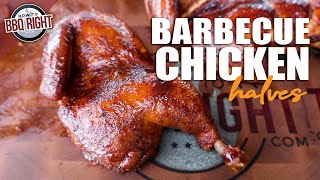 The JUICIEST Way to Smoke Barbecue Chicken… [upl. by Lener581]